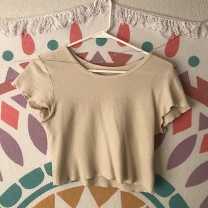 J Galt yellow cropped tee